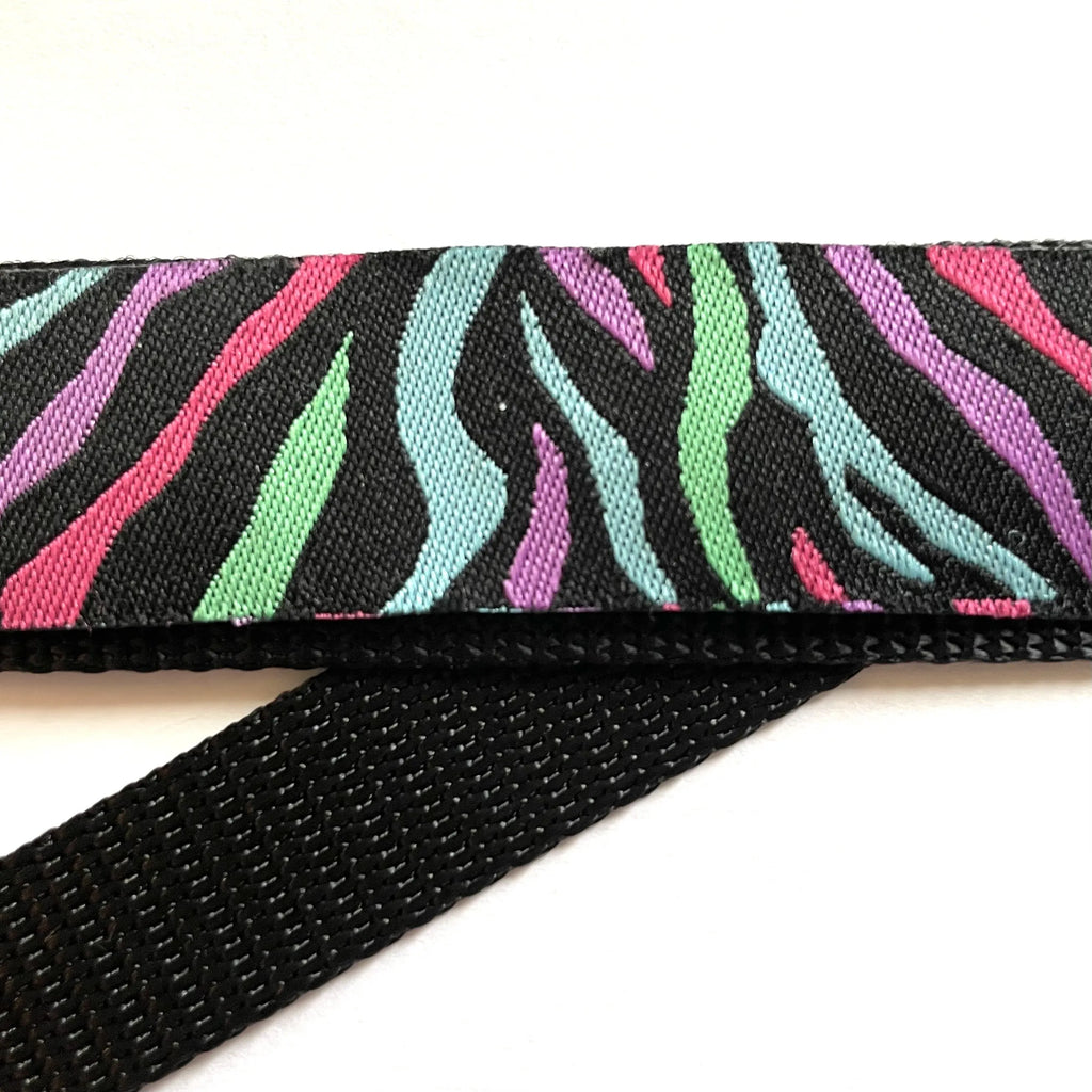 Hidden Prong Dog Training Collar Black with Colorful Design