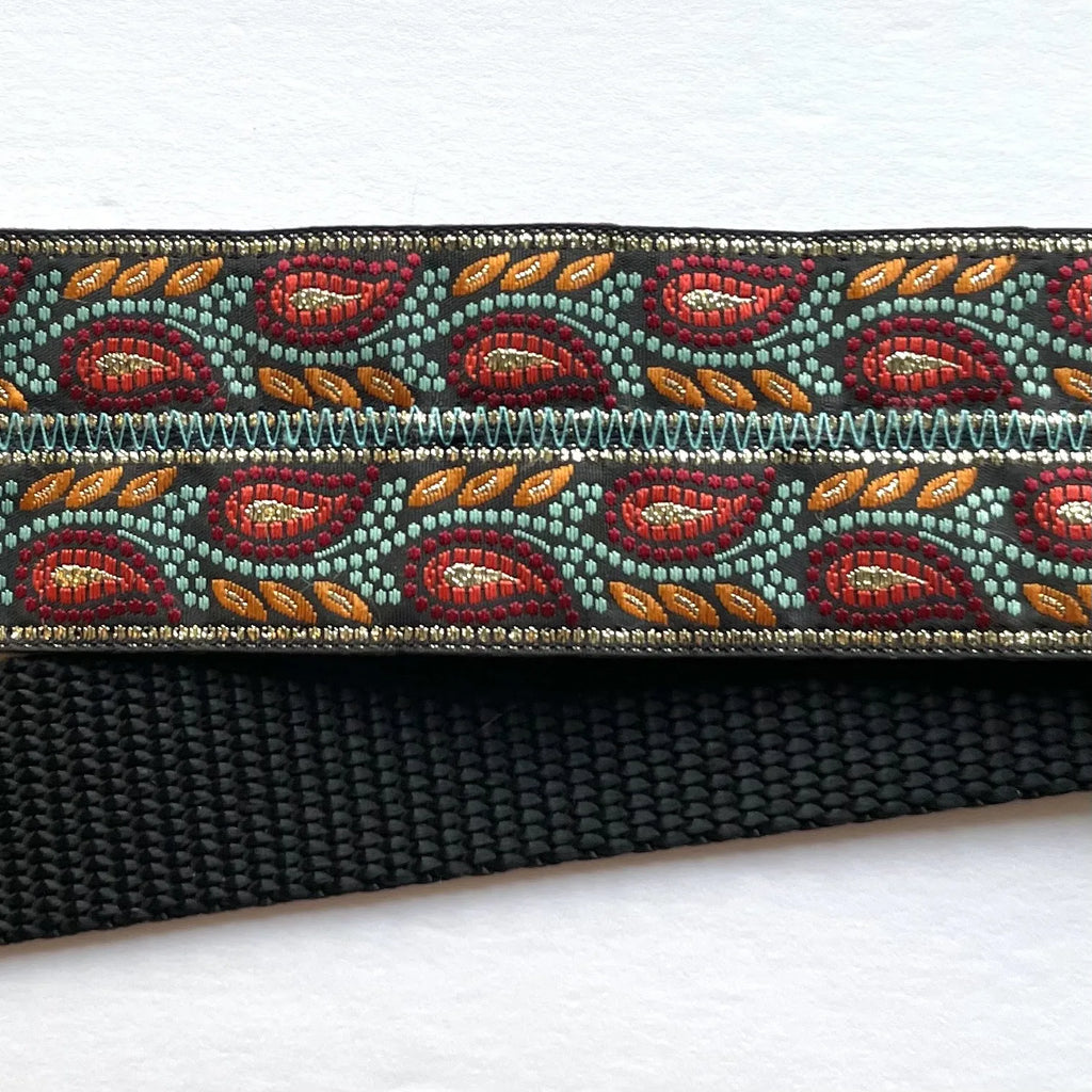 Hidden Prong Dog Training Collar Black with Mosaic Design