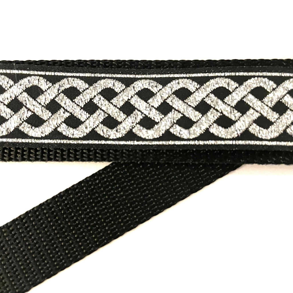 Hidden Prong Dog Training Collar Black with Silver Chain Design