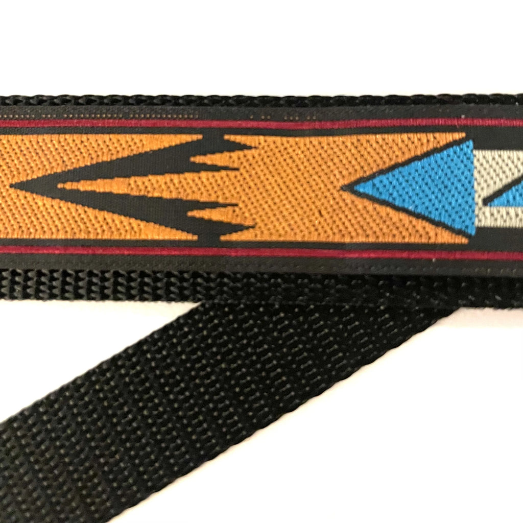 Hidden Prong Dog Training Collar Black with Tribal Design