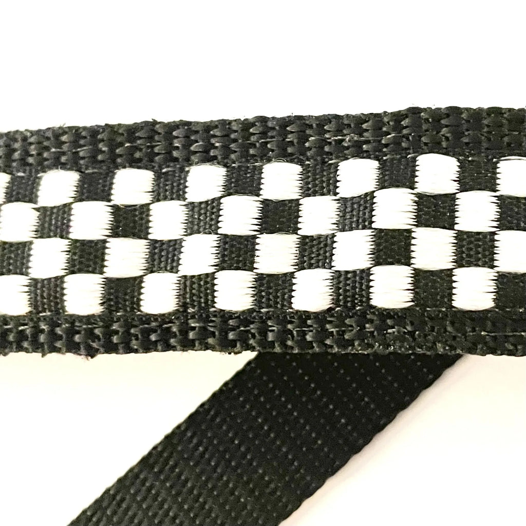 Hidden Prong Dog Training Collar Black with White Checkers Design