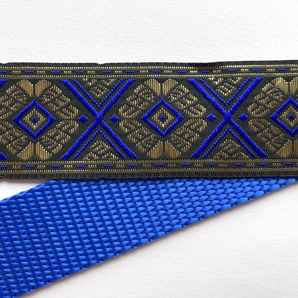 Hidden Prong Dog Training Collar Blue Pattern Design