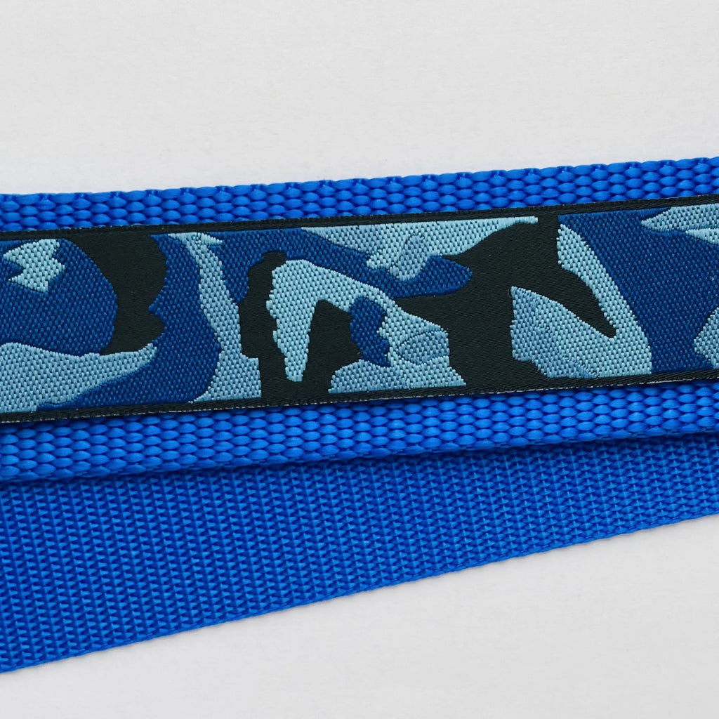Hidden Prong Dog Training Collar Blue with Camouflage Design