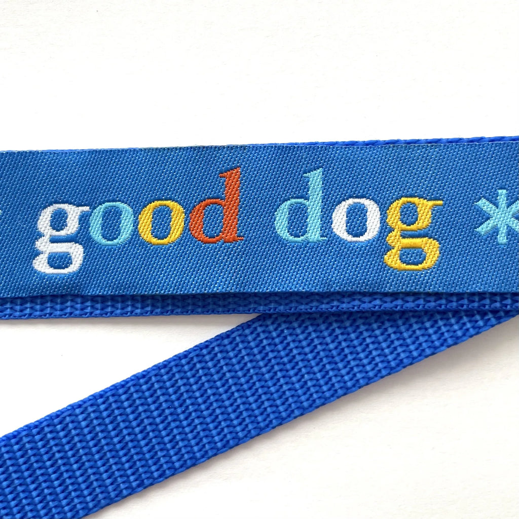 Hidden Prong Dog Training Collar Blue with Words Good Dog
