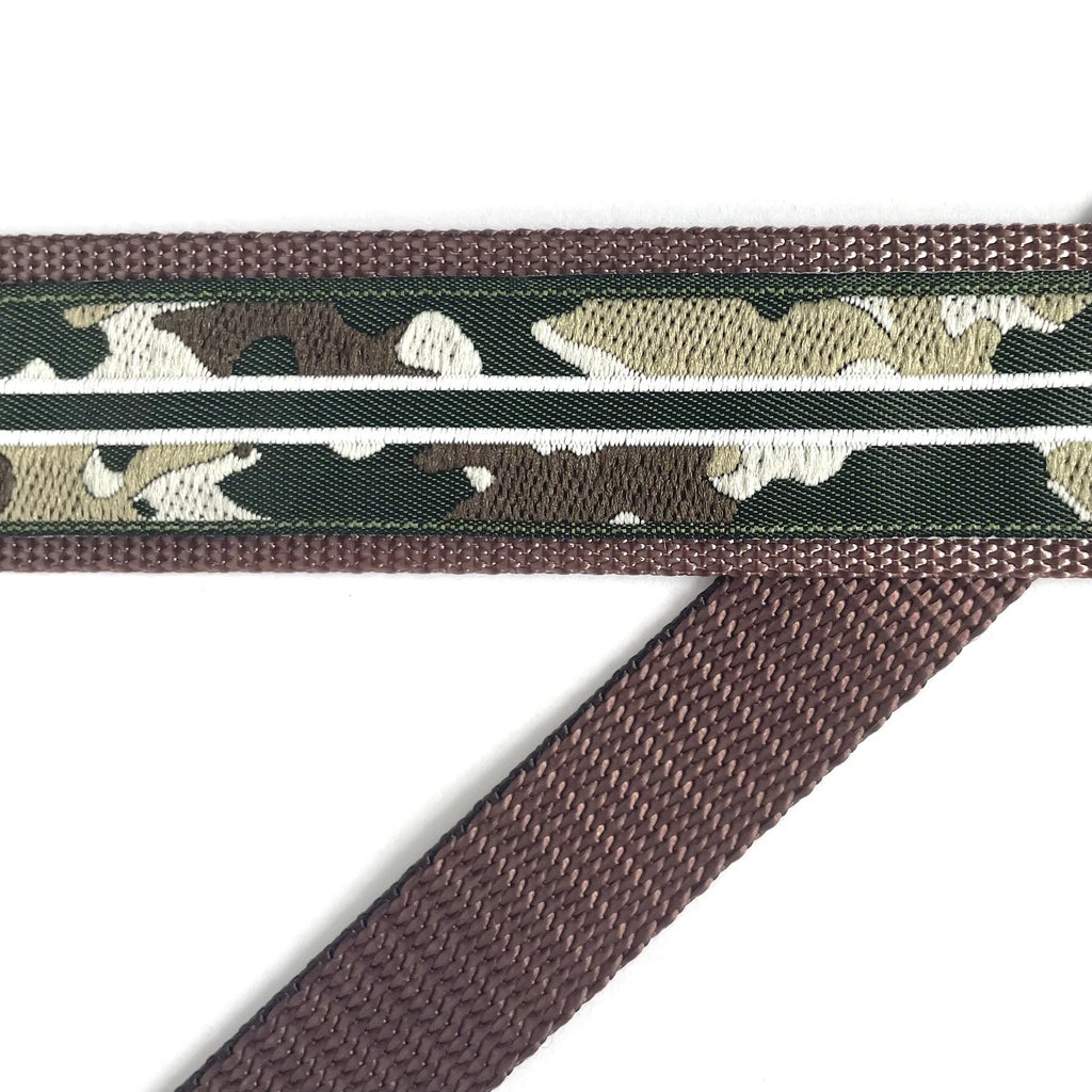 Hidden Prong Dog Training Collar Brown with Camo Design