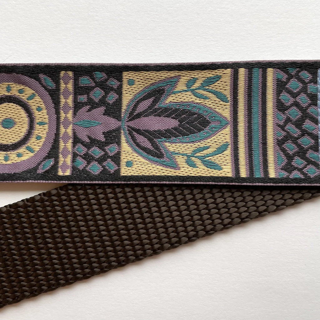 Hidden Prong Dog Training Collar Brown with Fiesta Design