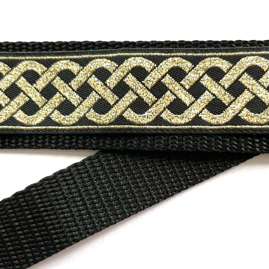 Hidden Prong Dog Training Collar Gold Black Chain Design