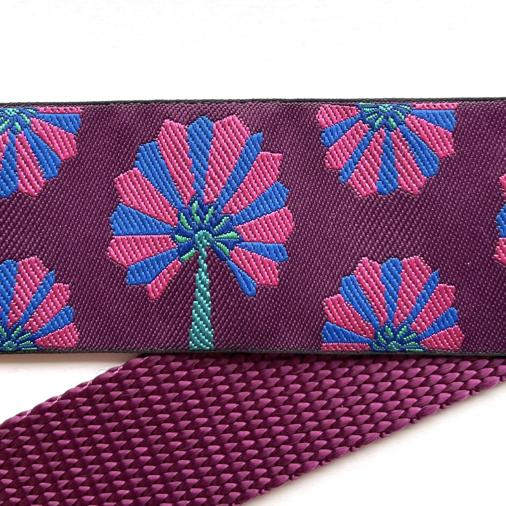 Hidden Prong Dog Training Collar Grape with Pinwheels Design