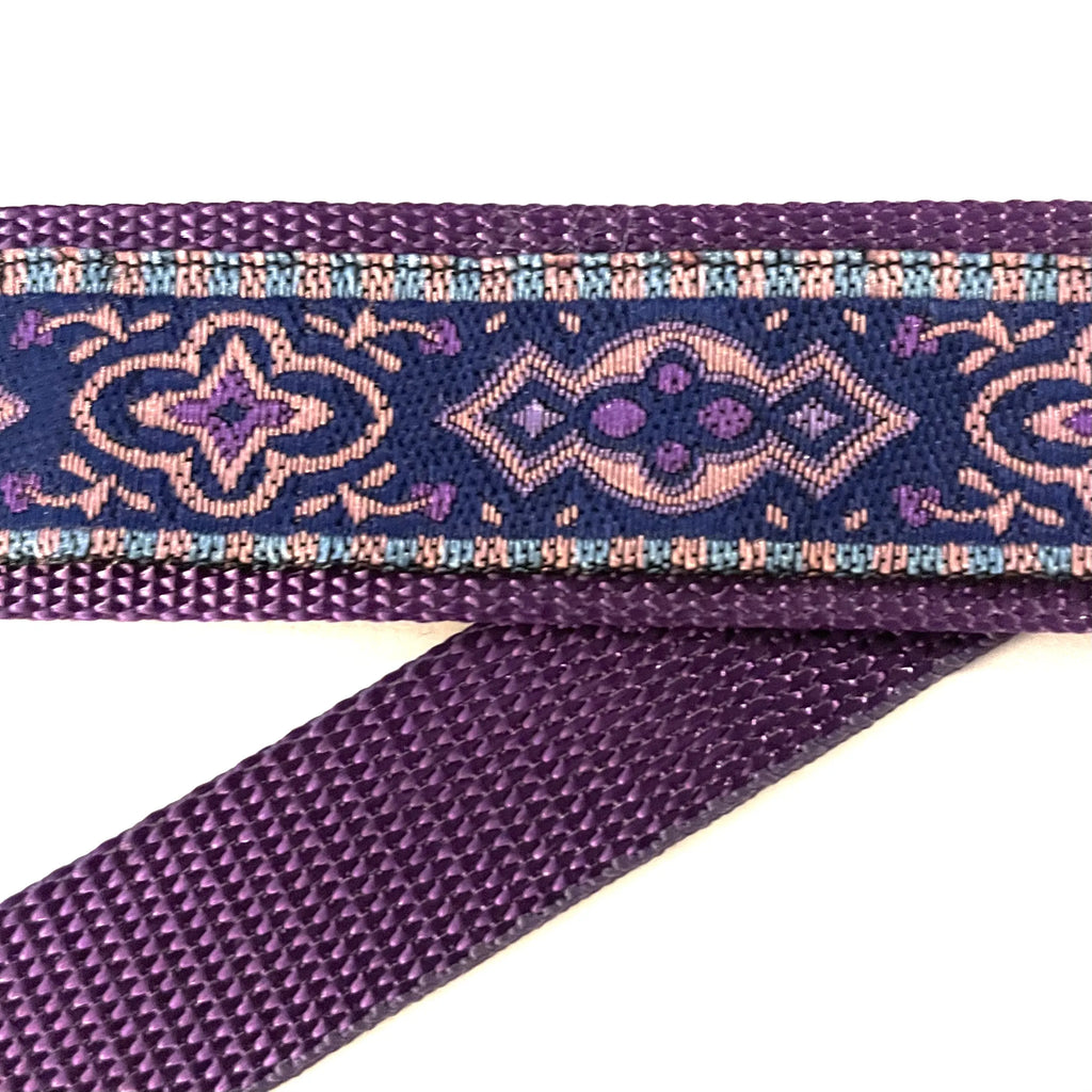 Hidden Prong Dog Training Collar Purple Pattern Design