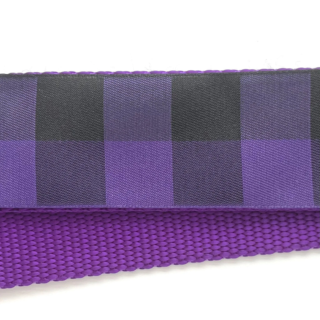 Hidden Prong Dog Training Collar Purple with Flannel Design