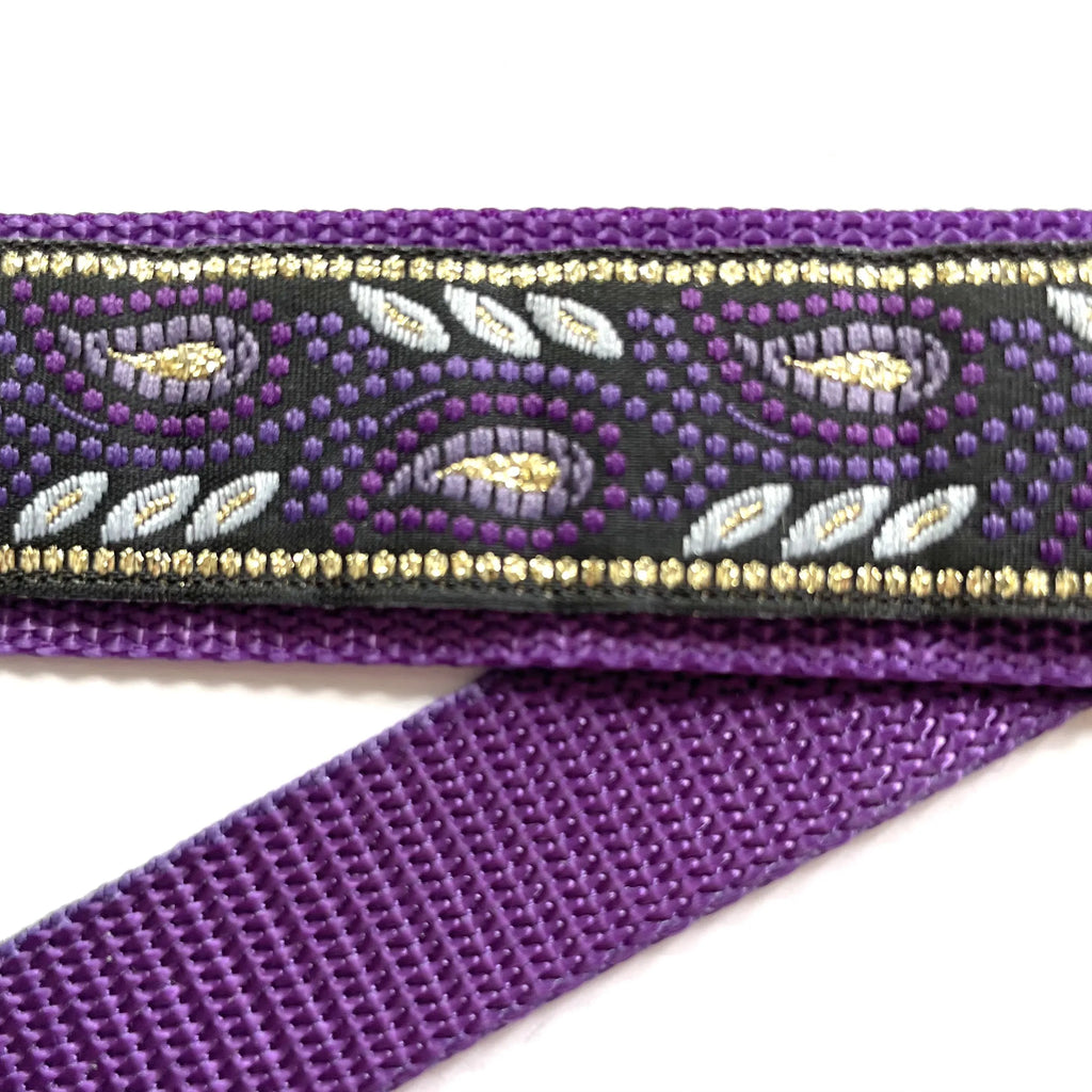 Hidden Prong Dog Training Collar Purple with Mosaic Design