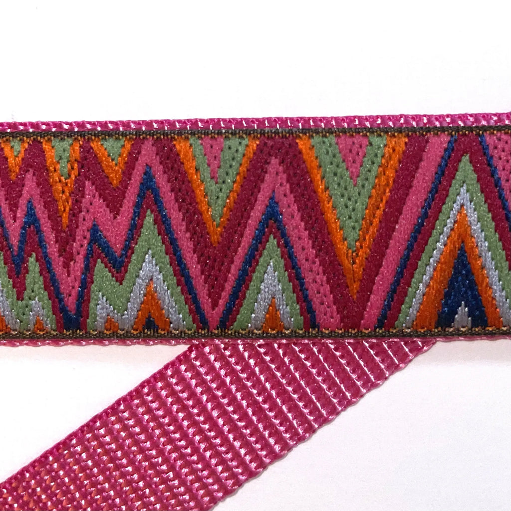 Hidden Prong Dog Training Collar Raspberry with Peaks Design