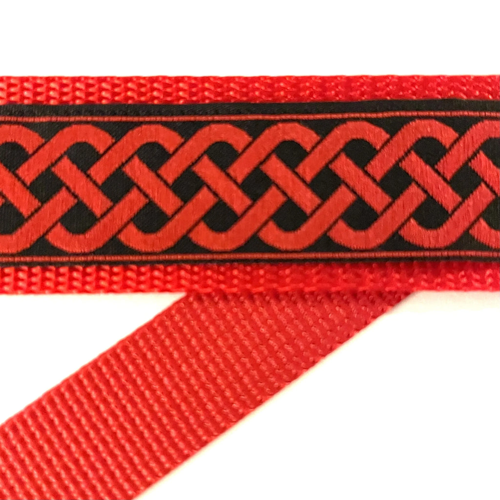 Hidden Prong Dog Training Collar Red Black Chain Design