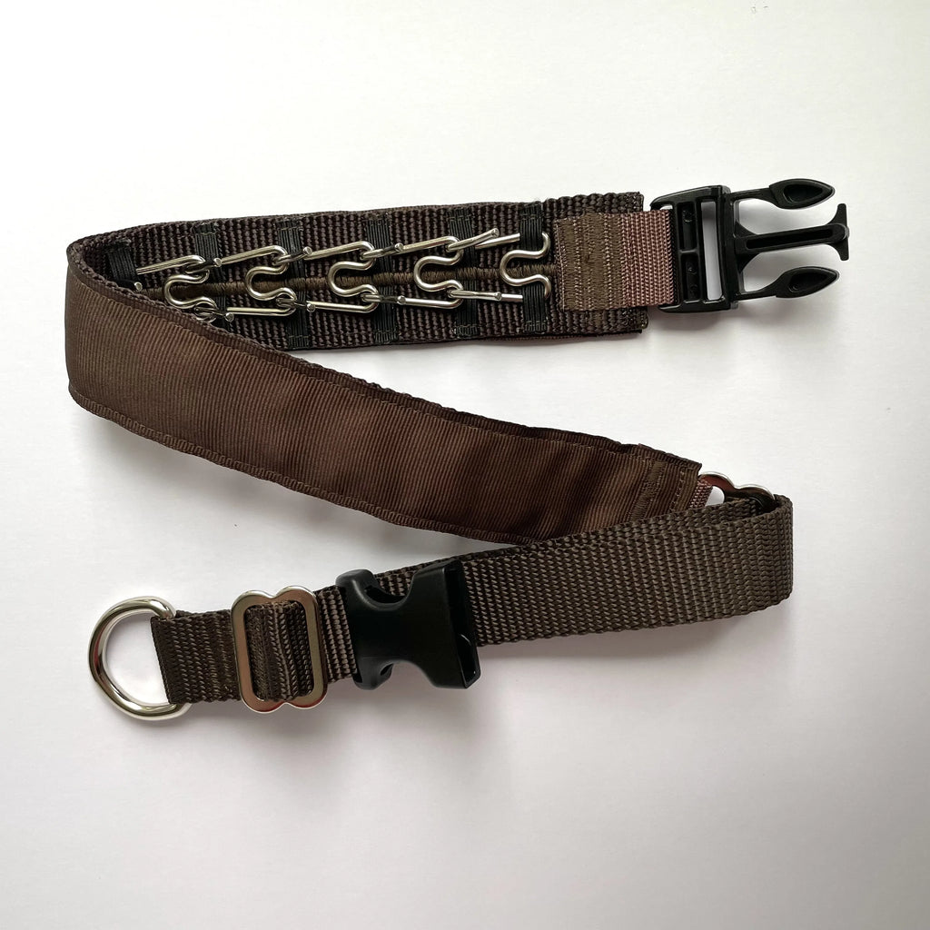 Hidden Prong Dog Training Collar Solid Brown Design