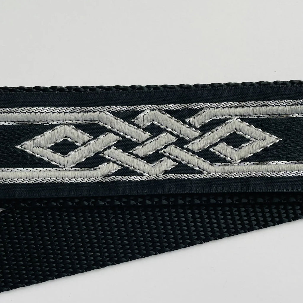 Hidden Prong Dog Training Collar with Black and Silver Design